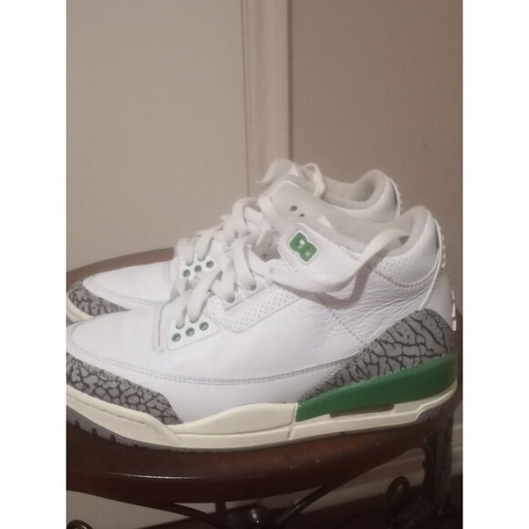 Air Jordan 3 Retro Shoes Womens Size 6 White Cement Lucky Green CK9246-136 OG - Picture 8 of 13
